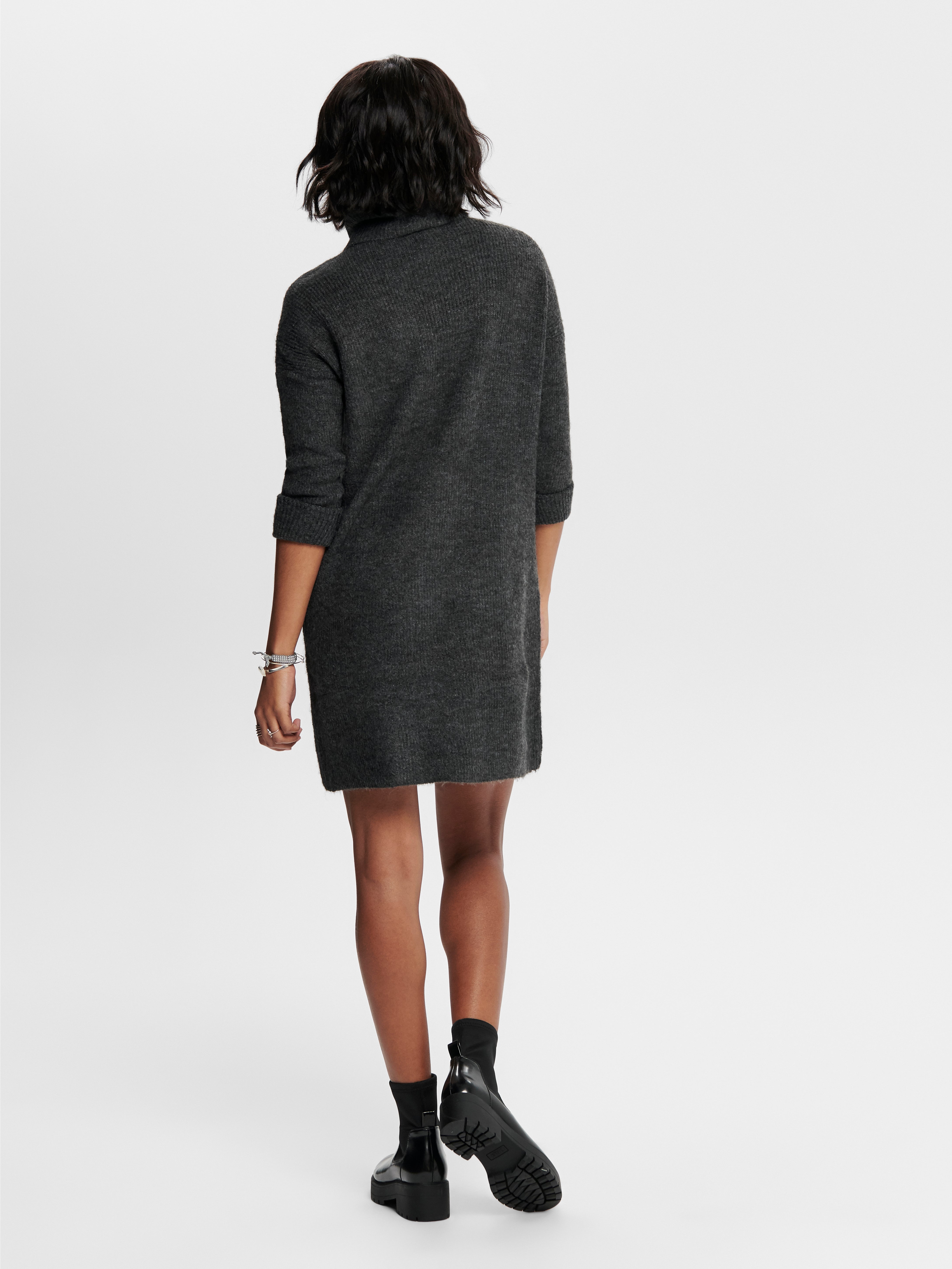 ONLJANA Langes Kleid Dark Grey Melange