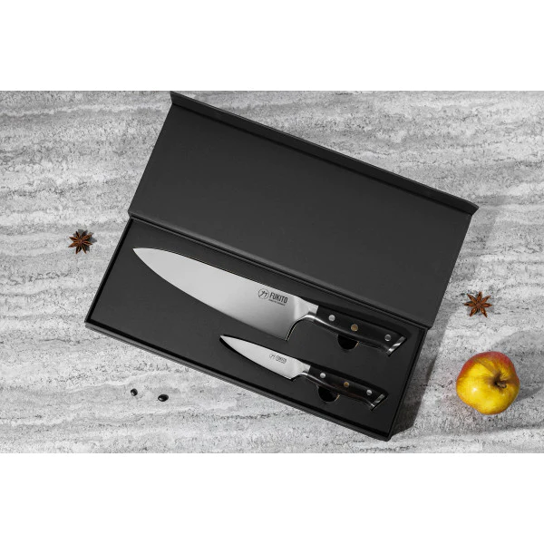 Coffret 2 couteaux de cuisine Fukito Ebène X50 Fukito