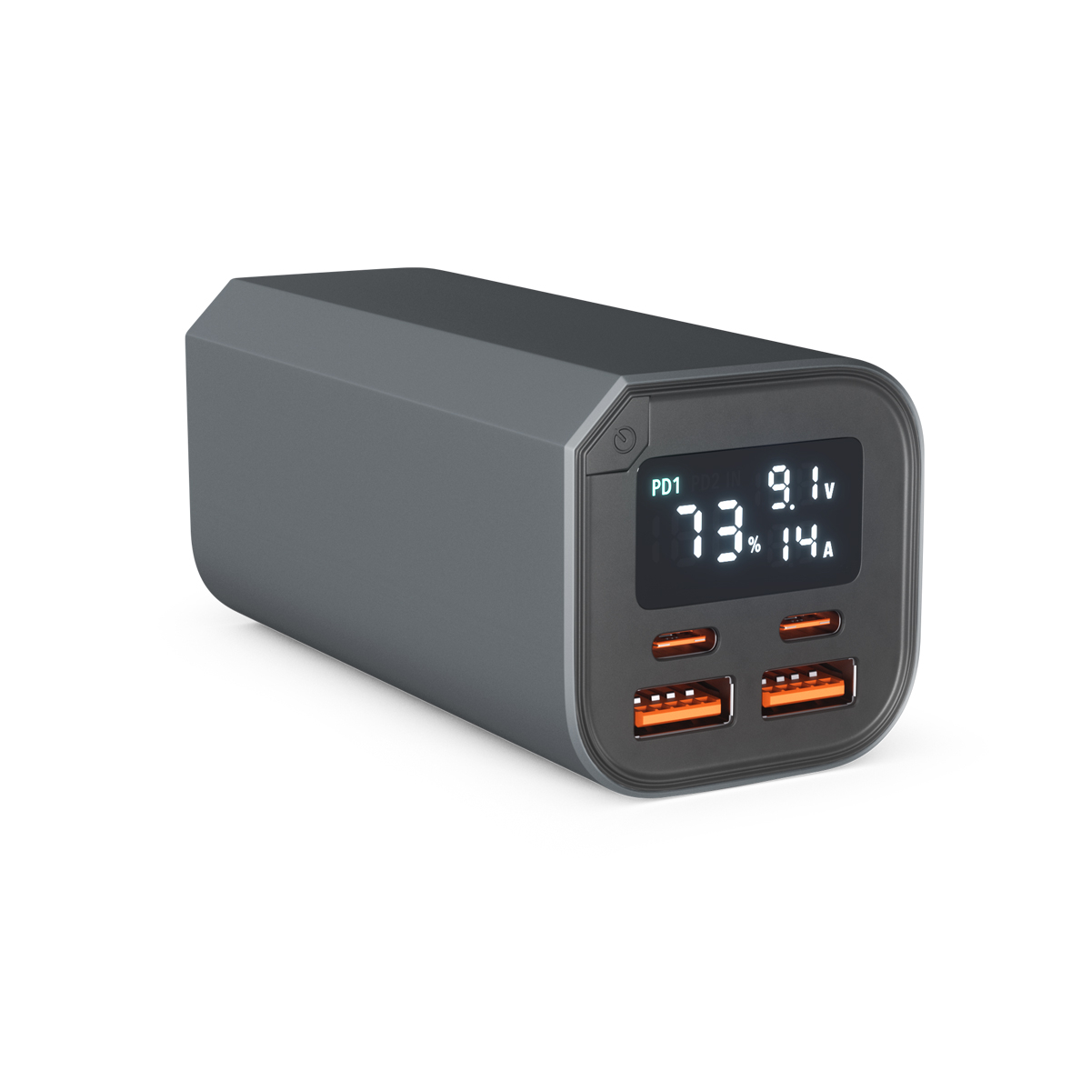 (100W) 20000mAh Alu Powerbank 2x USB A / 2x USB C Ladegerät PD (9915111900106) - Grau