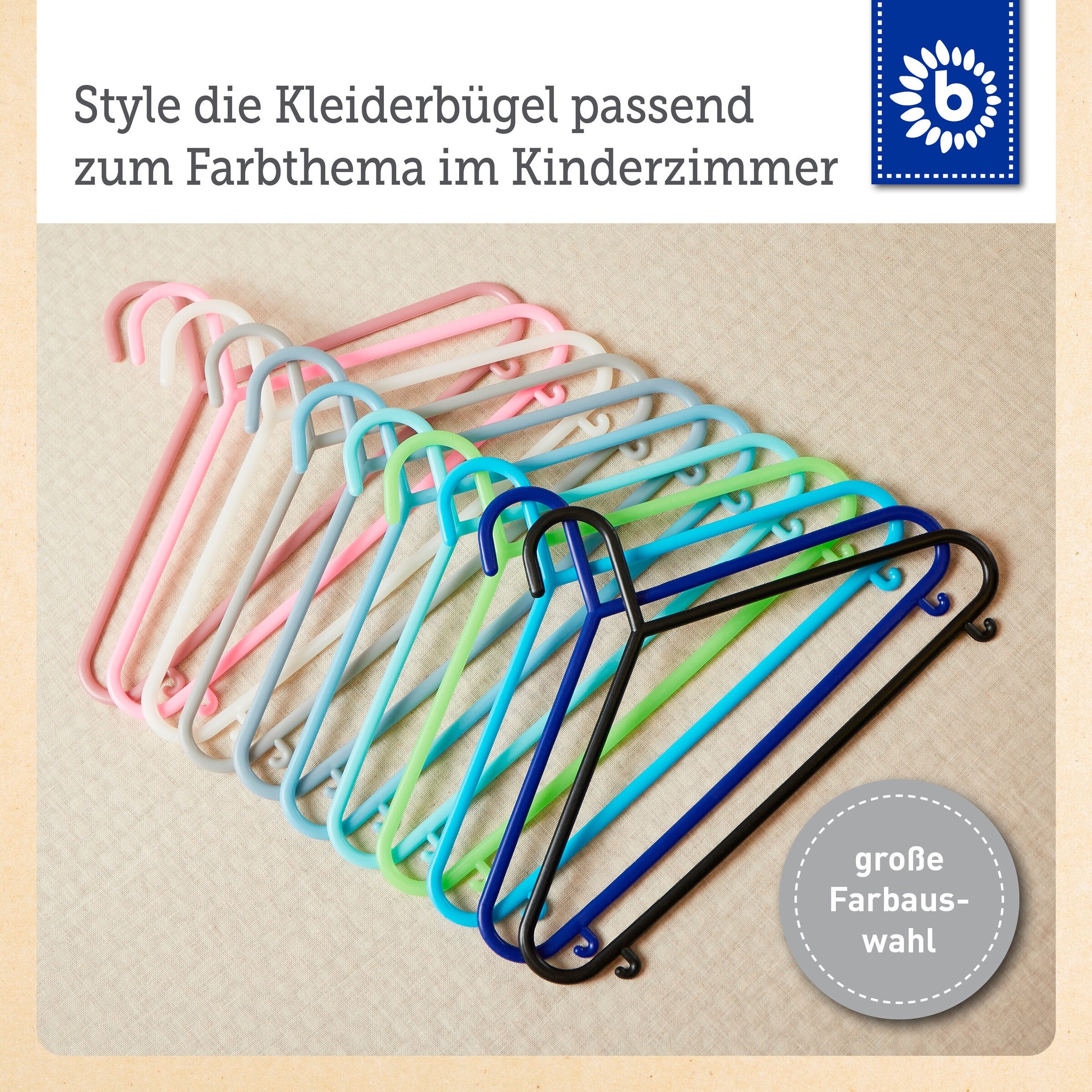 Bieco Kleiderbügel Kinder 8 St Dunkelblau Blau