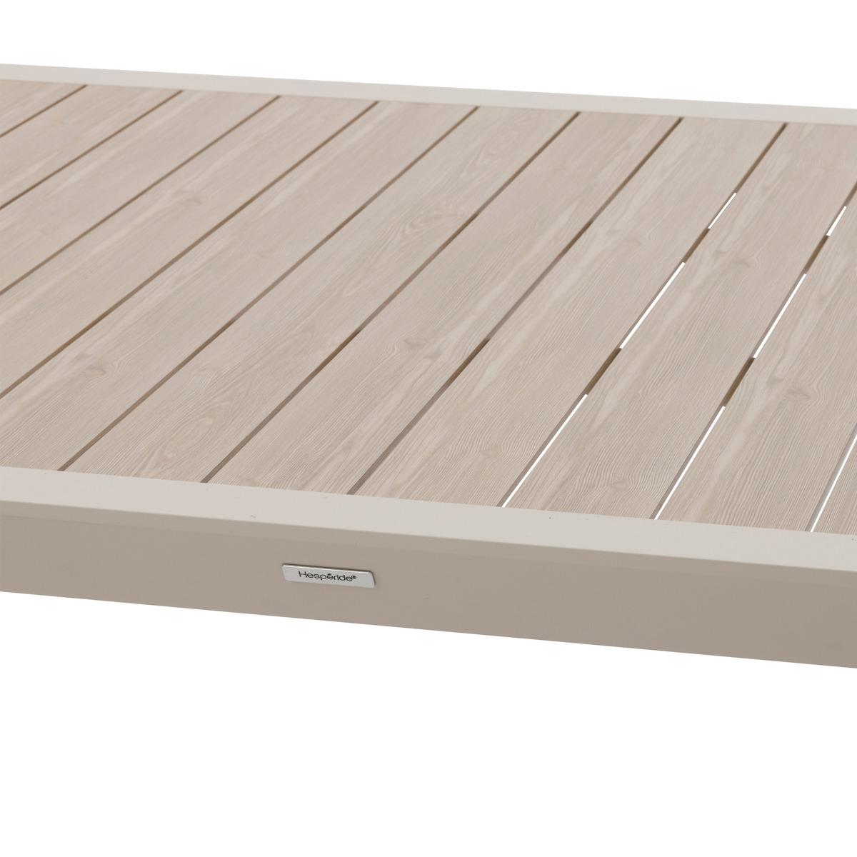 TABLE EVASION FIXE ALUMINIUM LIN ARGILE 12 PLACES