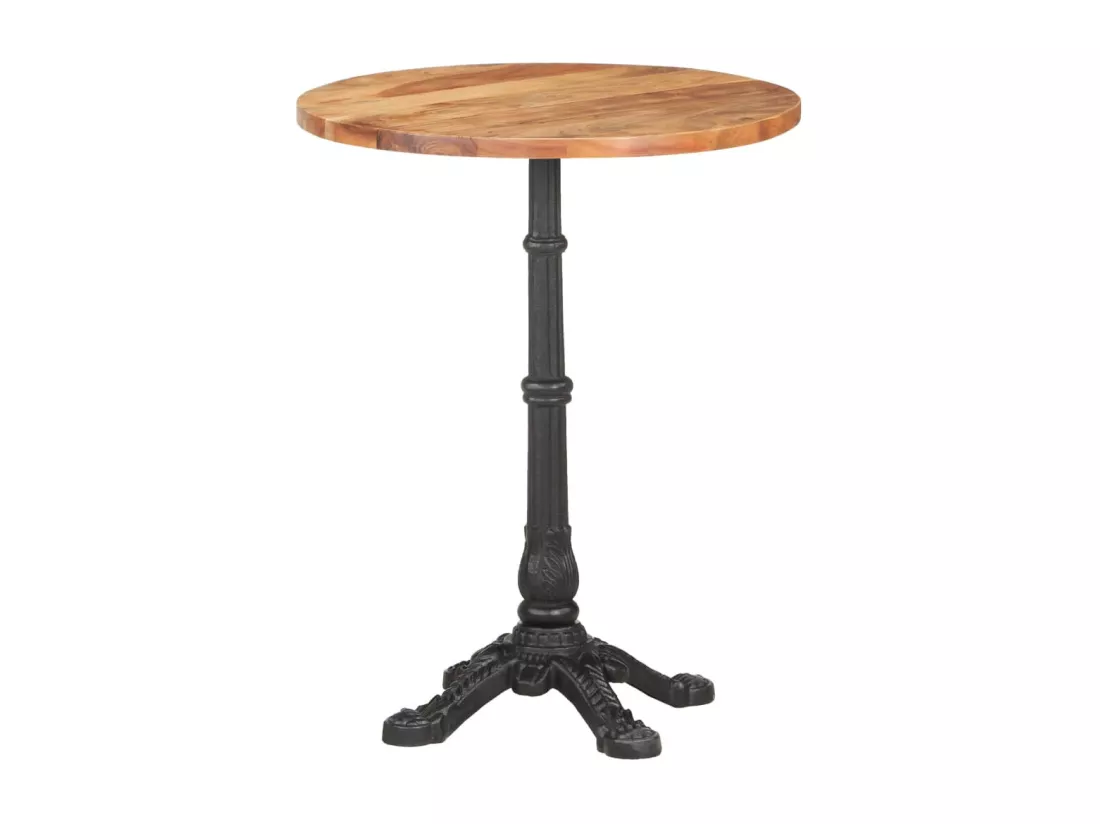 Table de bistro Ø60x76 cm Bois d'acacia massif