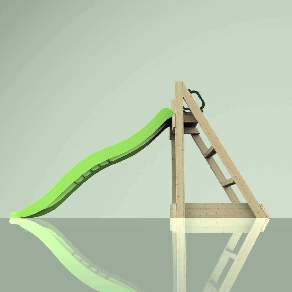 REBO Lion Slide 175 cm Houten Speeltoren in Groen