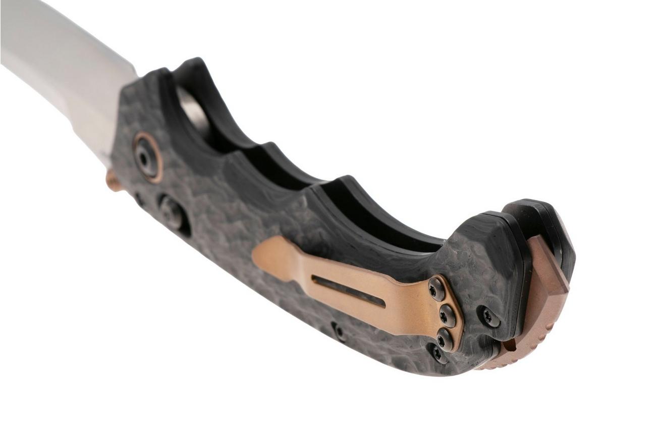 Benchmade Mini Bedlam 865-02 Stonewashed CPM S90V, 3K Twill Carbon Fiber, zakmes