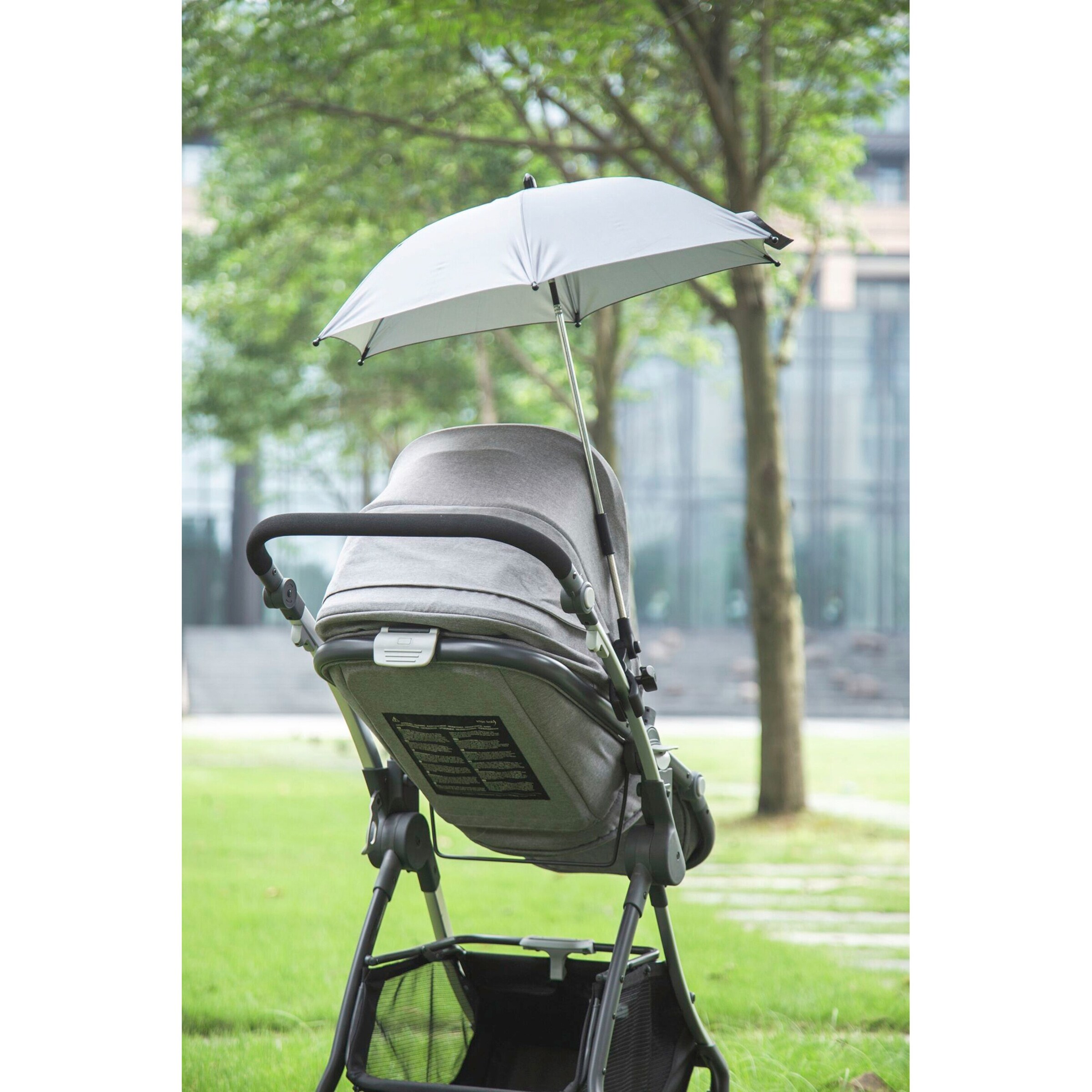 babycab Universal Sonnenschirm für Kinderwagen grau