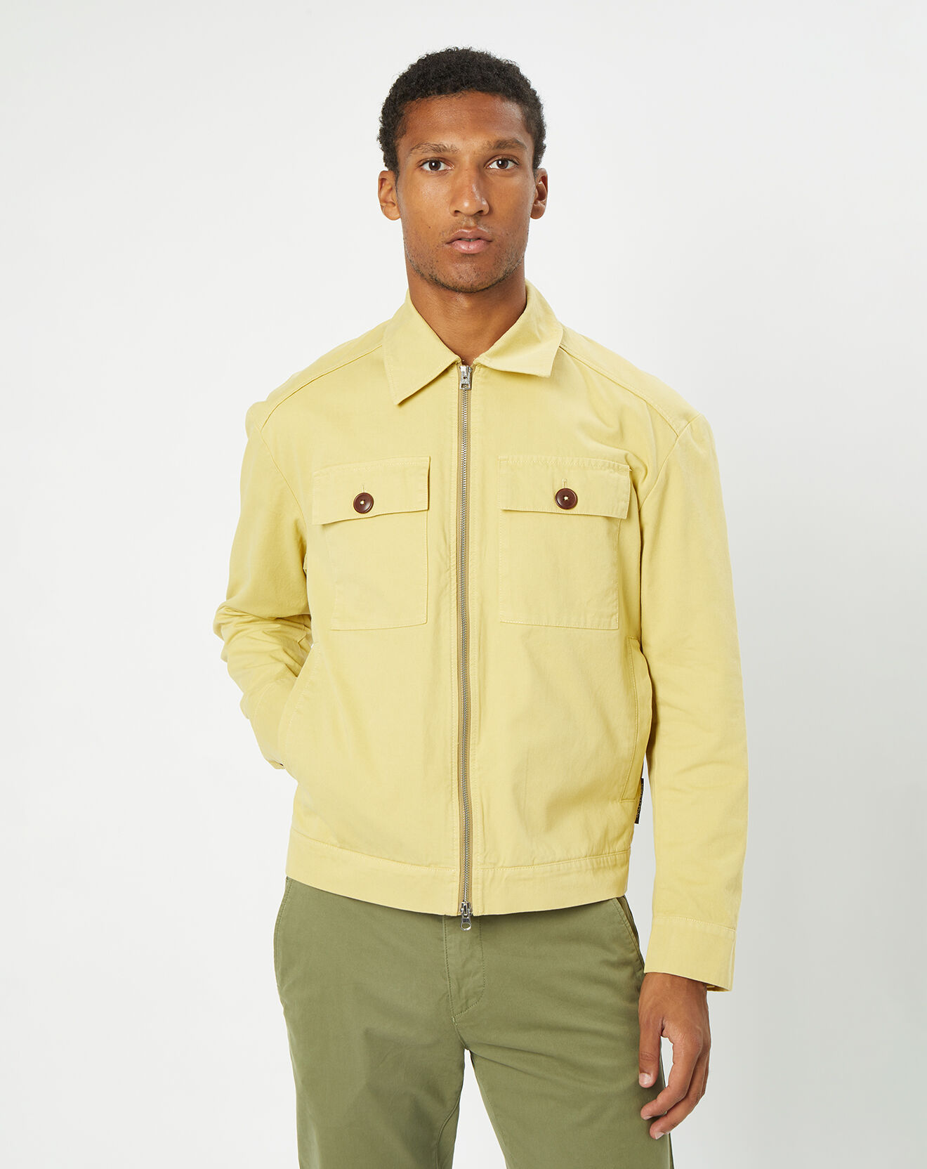 Marc O'Polo Blouson Coton Organic Double Poche jaune clair