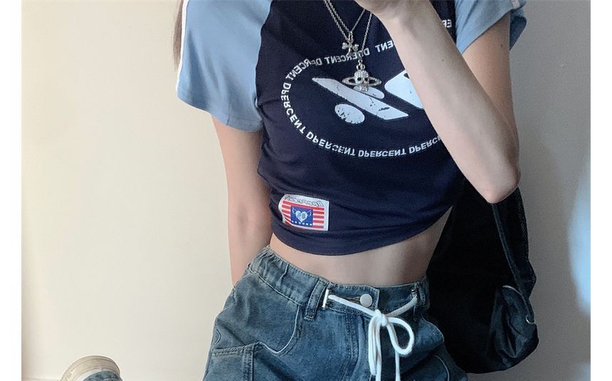 Doromynn - Hoge taille, effen baggy cargojeans met trekkoord