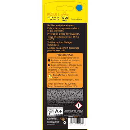 Gel Bardahl freinage de filet moyen bleu Universel