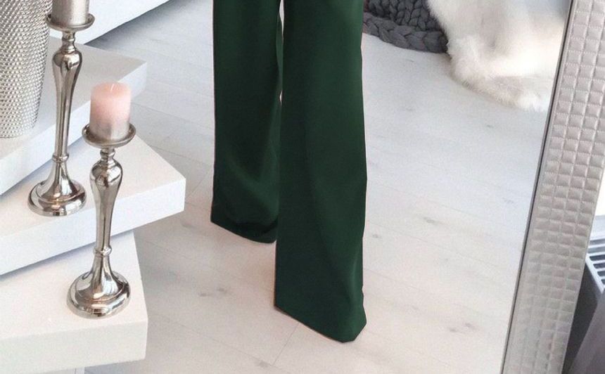 Grizelda - Off-Shoulder Jumpsuit met Wijde Pijpen