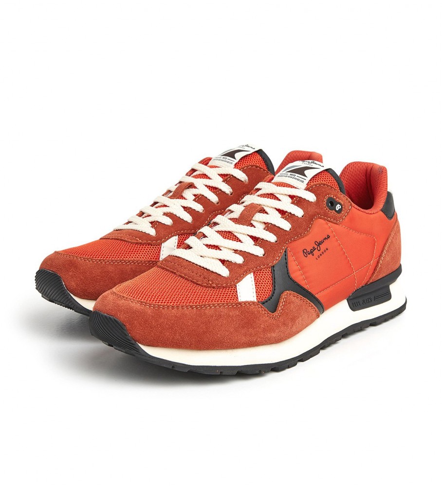 Tênis Pepe Jeans Brit Heritage M em couro vermelho