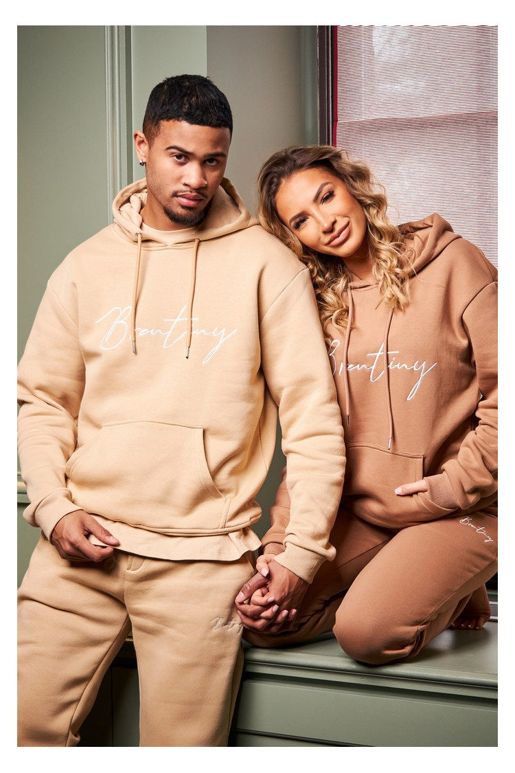 Sweat à capuche beige foncé Brentiny