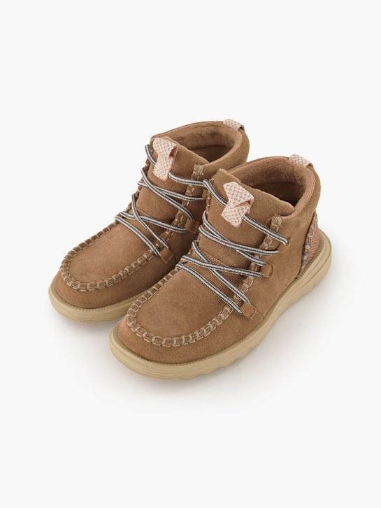 HEYDUDE Schnür-Stiefelette beige