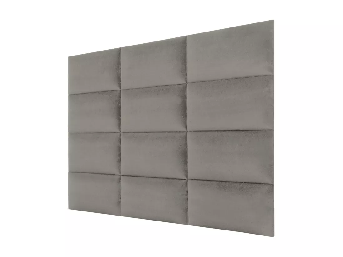 Panneaux muraux tête de lit - 180 cm - Velours - Taupe - BONTE de Pascal Morabito