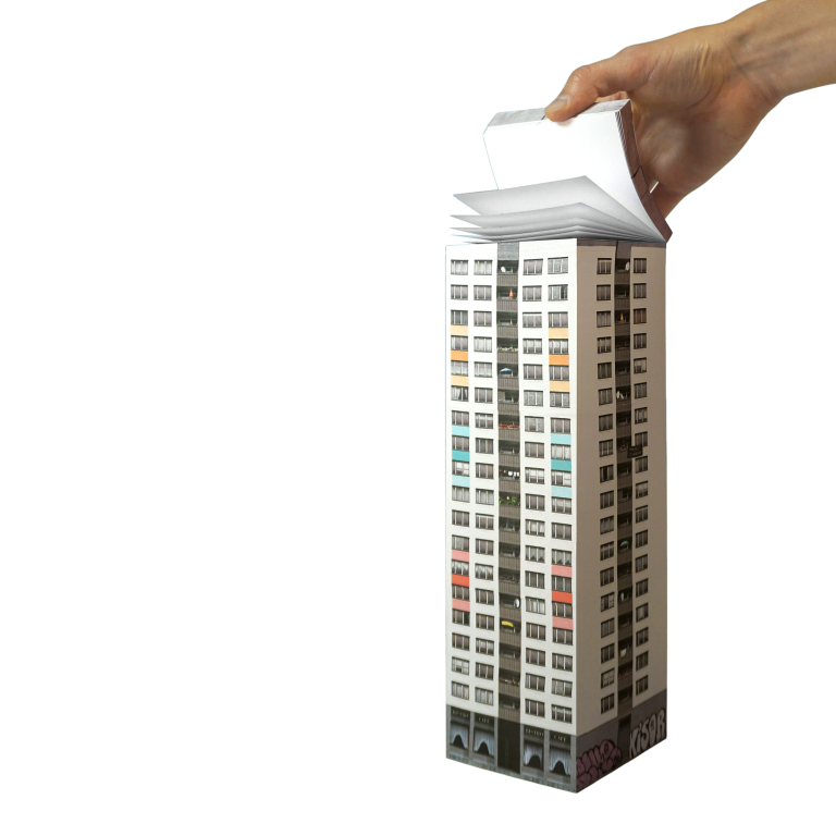 Notizblock Paperscraper Plattenbau Berlin