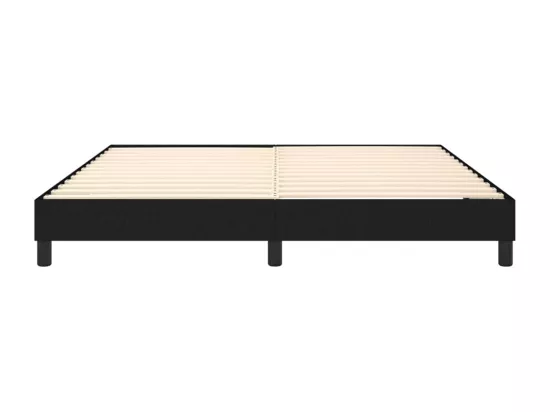 Sommier à lattes de lit Noir 180x200 cm Tissu