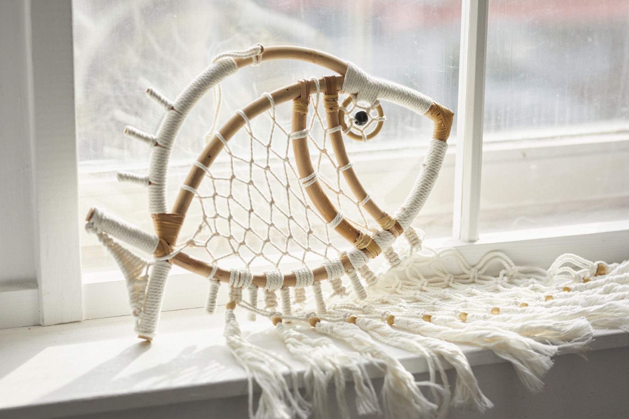 Traumfänger 'Fisch', weiß, B 40 cm, H 105 cm günstig bestellen