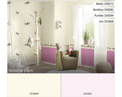 Border 35838-2 Little Stars beige paarden