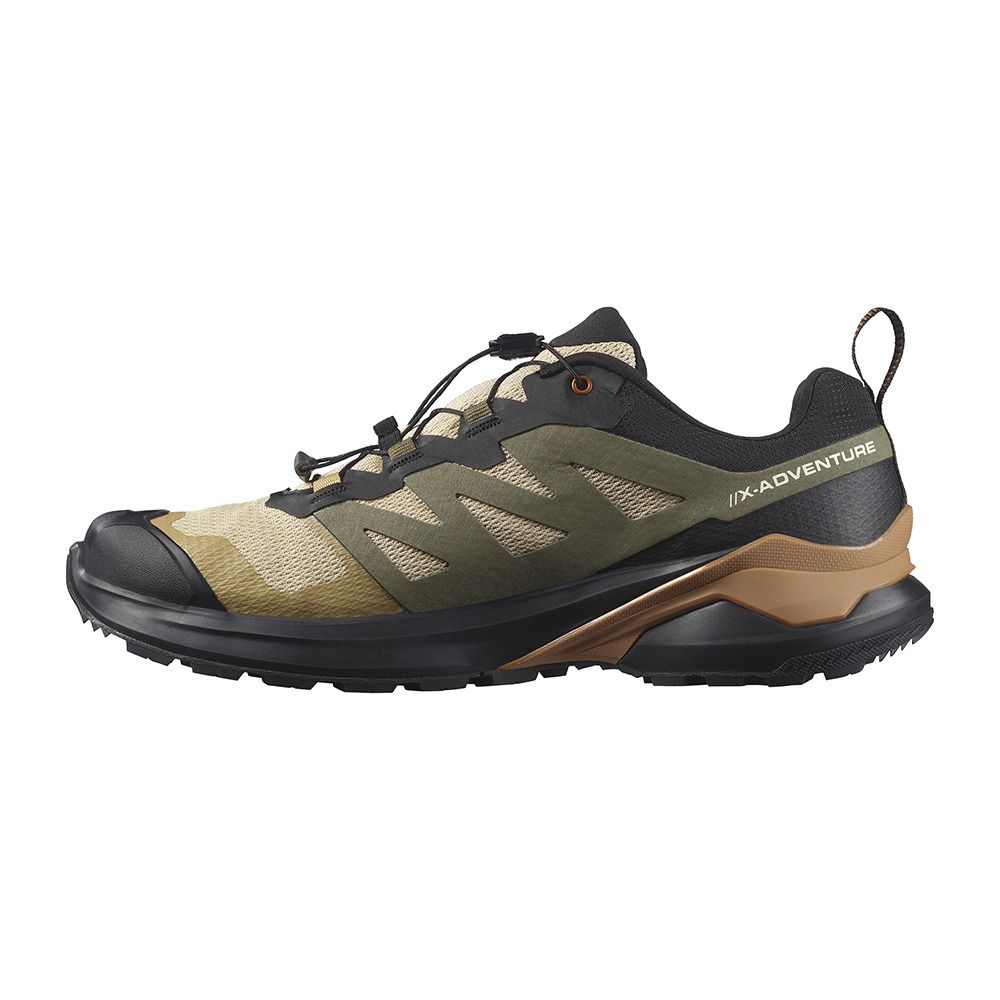 Salomon X-ADVENTURE GTX - Chaussures trail Homme safari/black/sugar almond