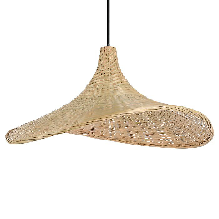 Suspension Haxey E27 40W IP20 effet naturelle Eglo L.100 x ⌀50 cm