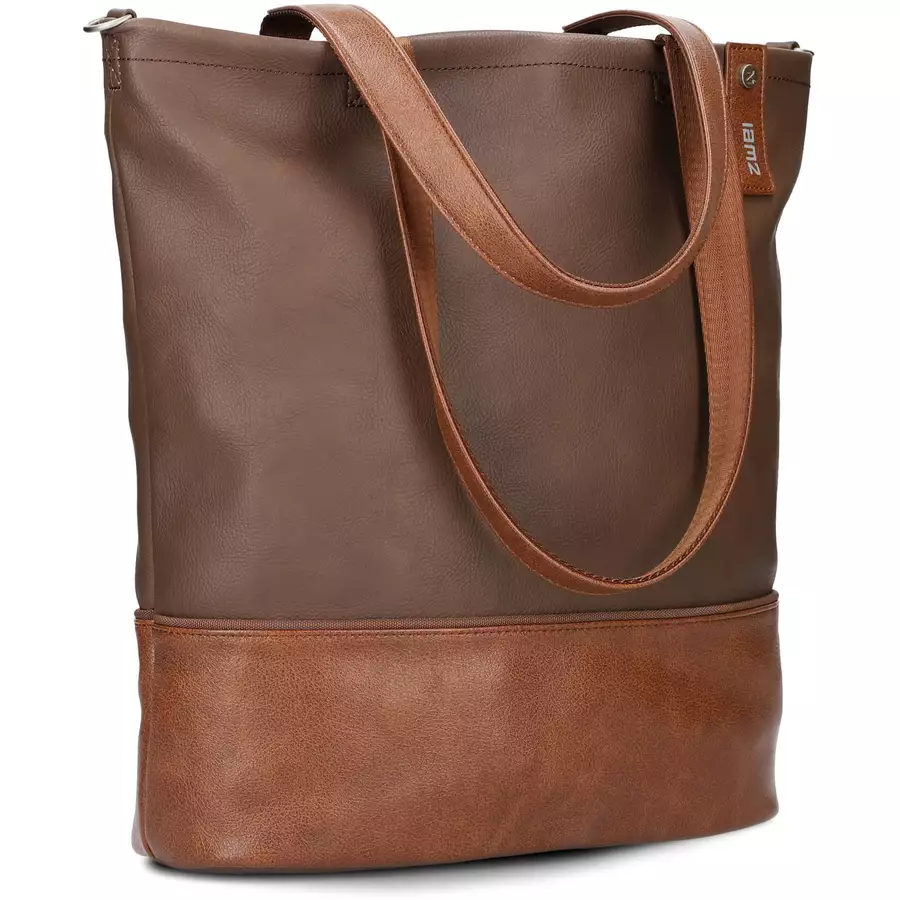 zwei Jana J145 - Schultertasche 37 cm cognac