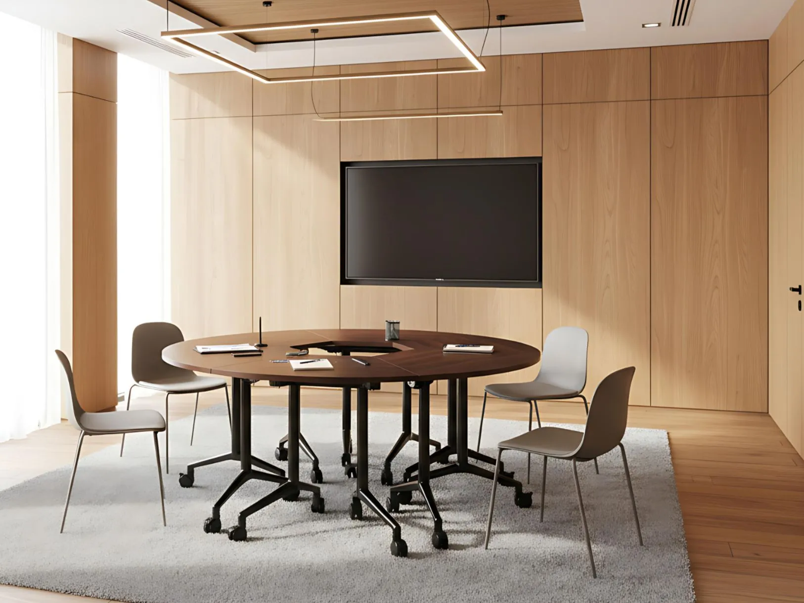 Opvouwbare hoekbureau-module CAVI Donkerbruin 90 cm 64 cm