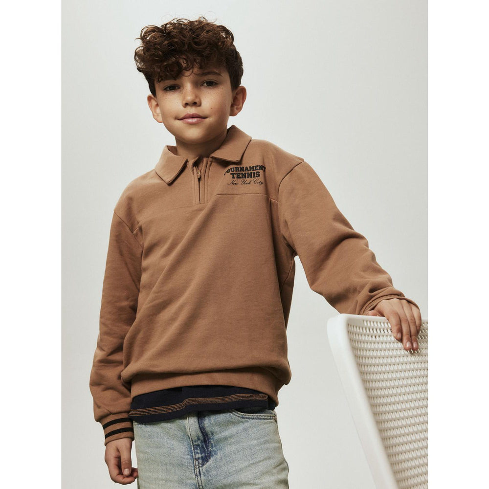 Køb Name It Toasted Coconut Nkmtrent Ls Nreg Sweat Polo Bru