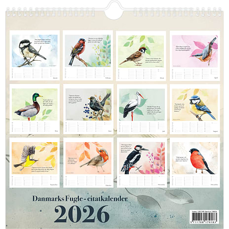 Kalender 2026 - Danmarks fugle