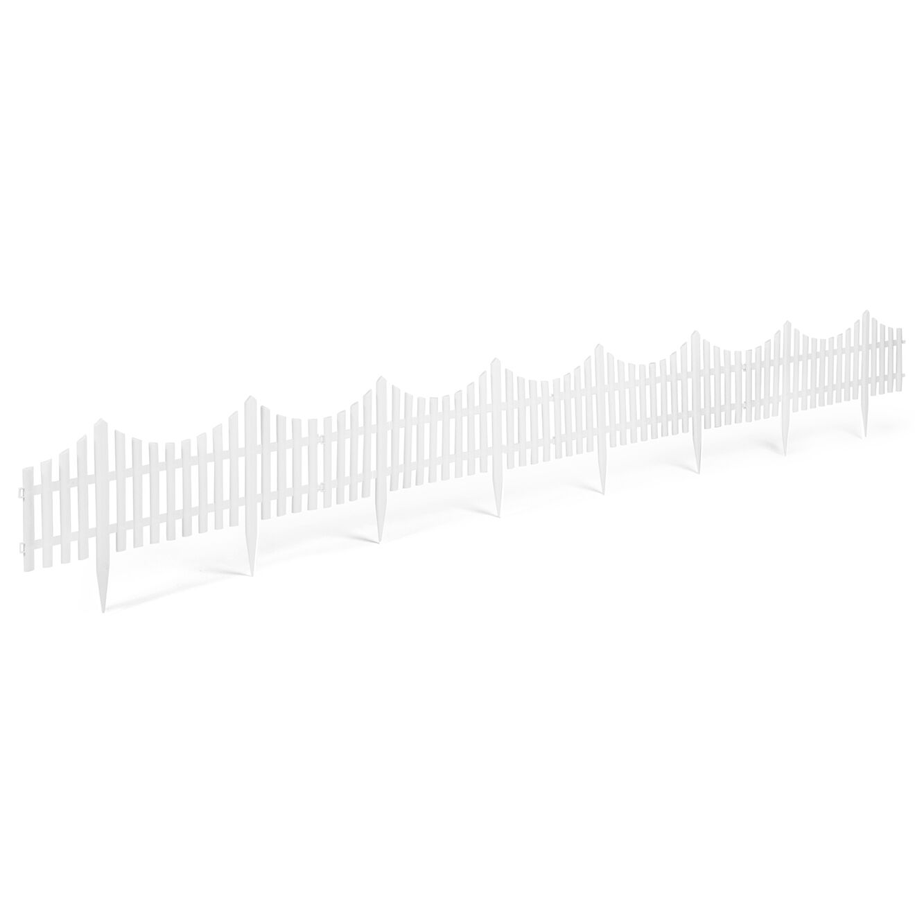 Pratik Garden 10 bordurettes plastiques souples  blanches - 60x32.5cm
