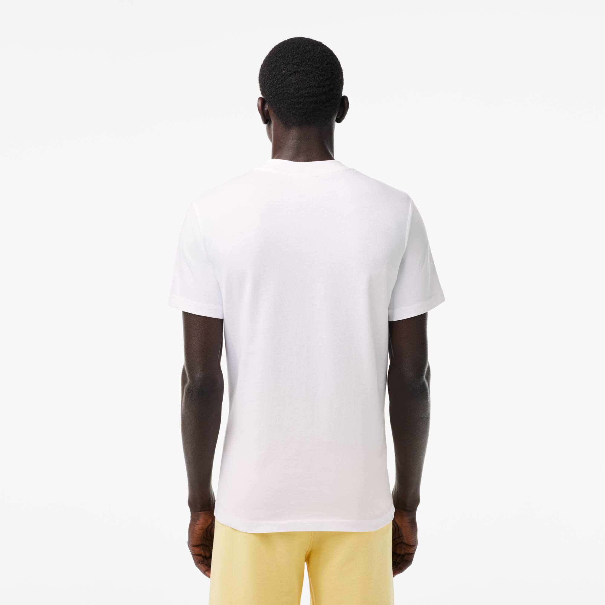 T-Shirt mit verwaschenem Effekt und Tennis-Aufdruck T-Shirts - Weiss - Lacoste - Herren