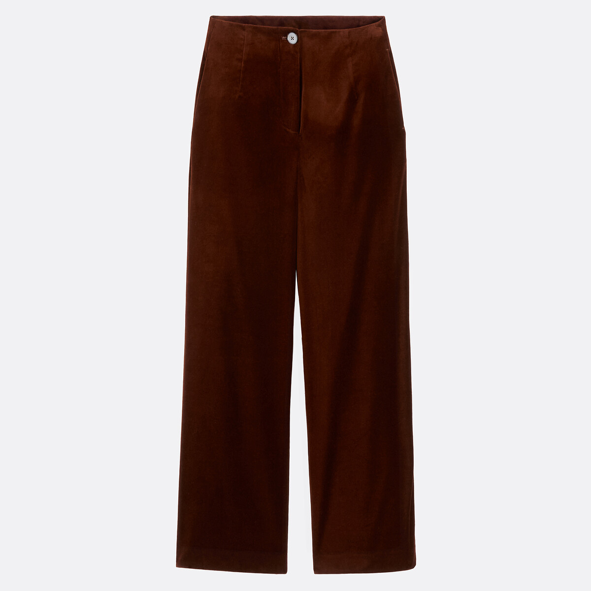 COLEÇÕES LA REDOUTE<br>Calças de pernas largas em veludo macio, modelo Signature EULALIE