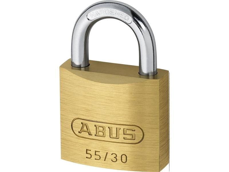 Abus Vorhängeschloss 55/30 Gold Messing Vorhangschloss mit Basisschutz