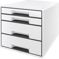 Bloc de classement WOW CUBE, 4 tiroirs, blanc perlé/