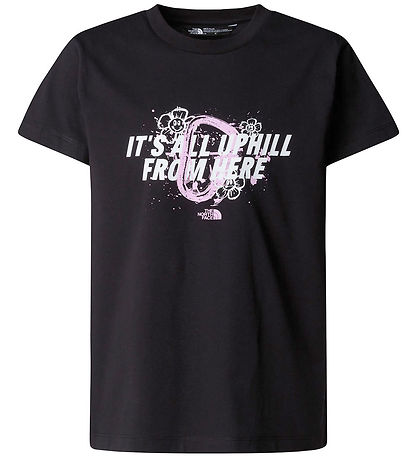 The North Face T-Shirt - Graphic Relaxed - Schwarz m. Pink/Weiß