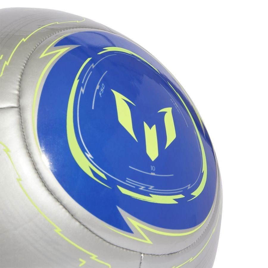 adidas Ballon Messi Club La Vida Rapida - Argenté/Bleu/Jaune