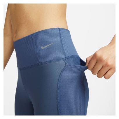 Collant 3/4 Nike Dri-Fit Fast Bleu Femme