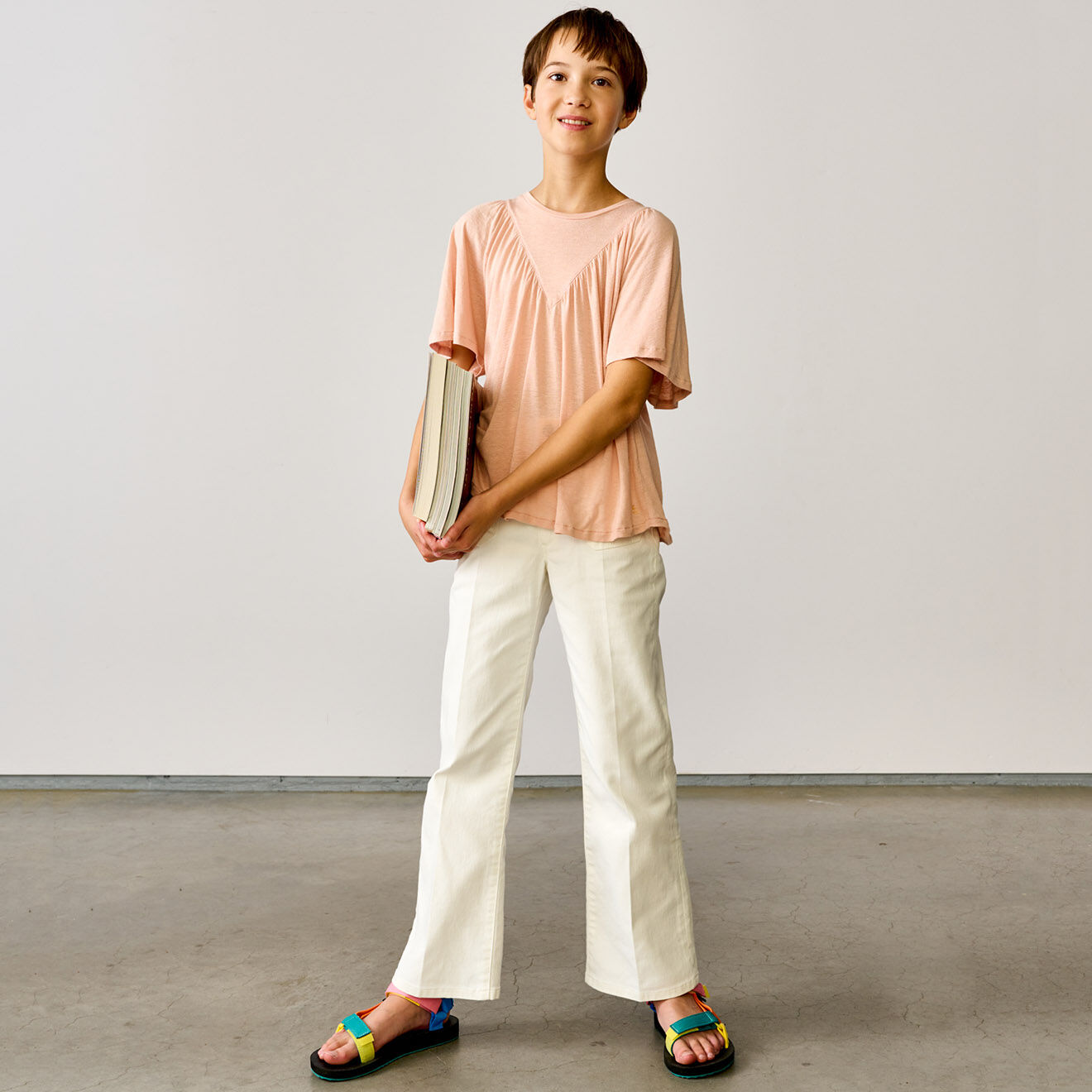 Bellerose T-Shirt en Lin mélangé Varta rose blush