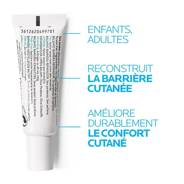 Bálsamo Reparador para Lábios Rachados Cicaplast da La Roche-Posay 7,5ml