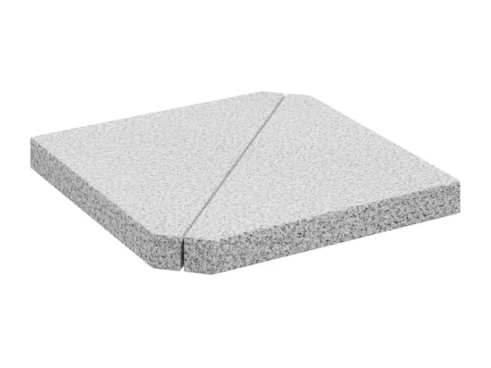 Plaques de poids de parasol 2 pcs triangulaire granit gris 14kg