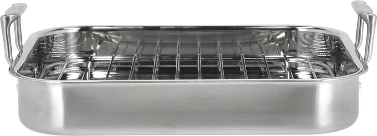 Pillivuyt Gourmet Bradepande m/rist Somme 32 x 26,5 x 5,5 cm Rustfrit stål Stål
