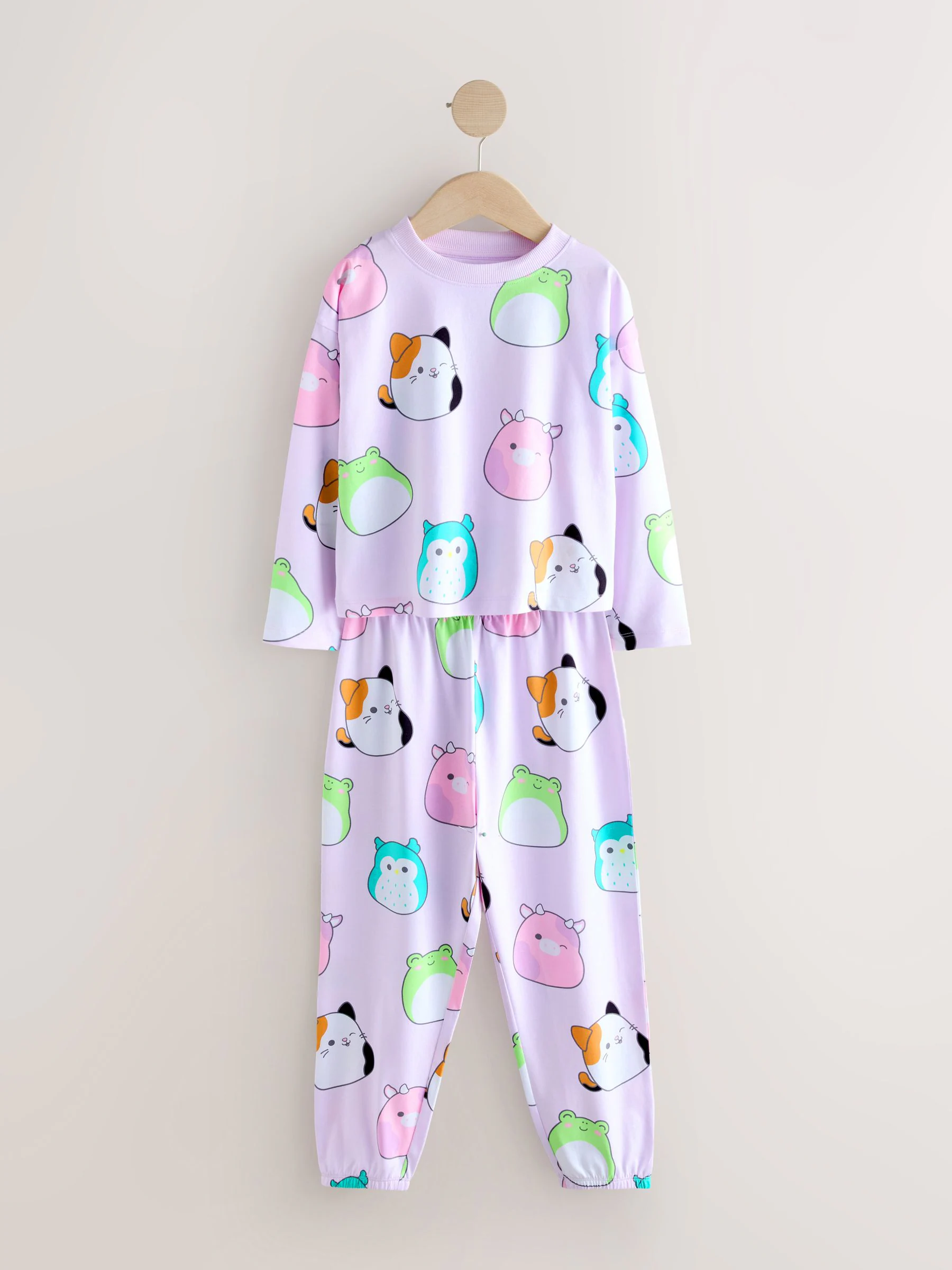 Roze/lila - Squishmallow pyjama's 2 stuks (5-14jaar)