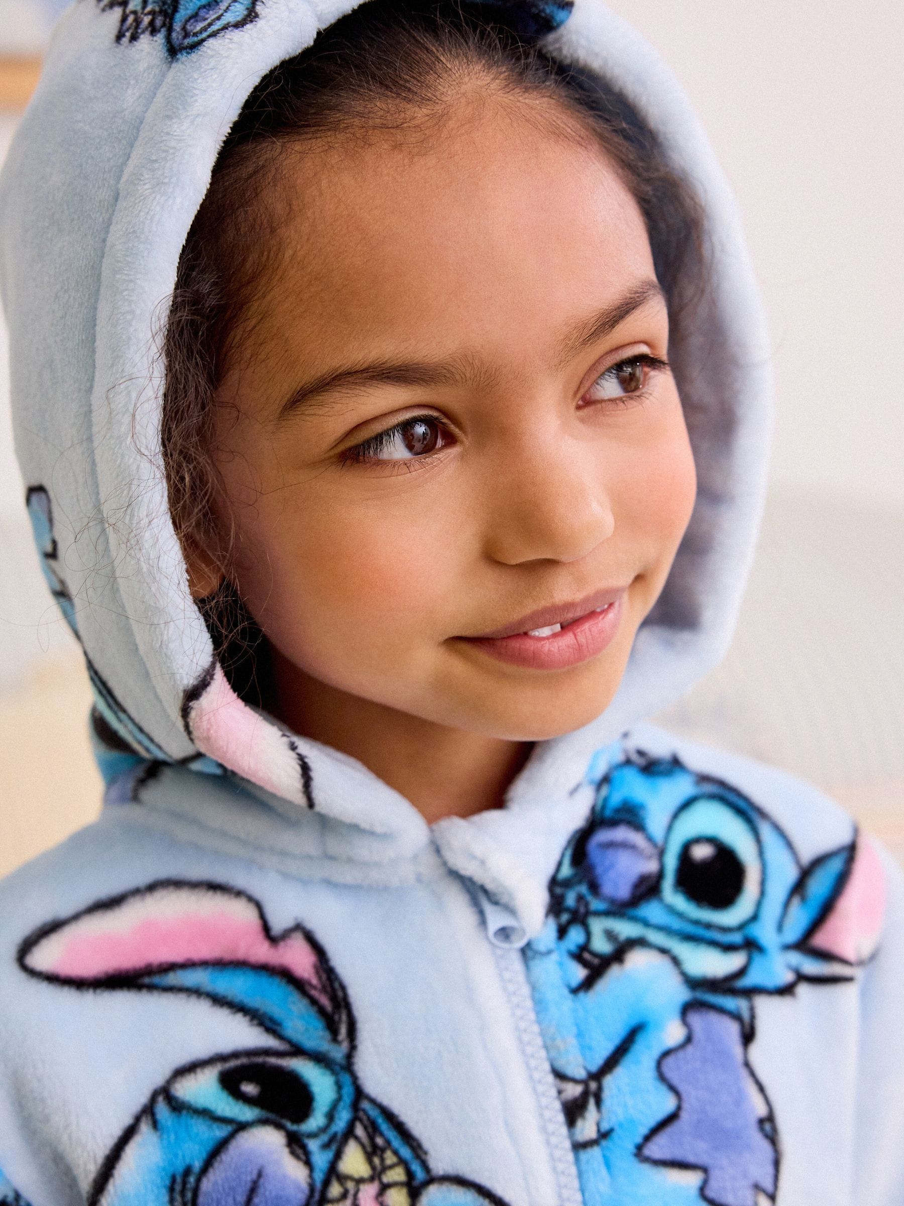 Blauw - Lilo & Stitch fleece All-in-one (3-16jaar)