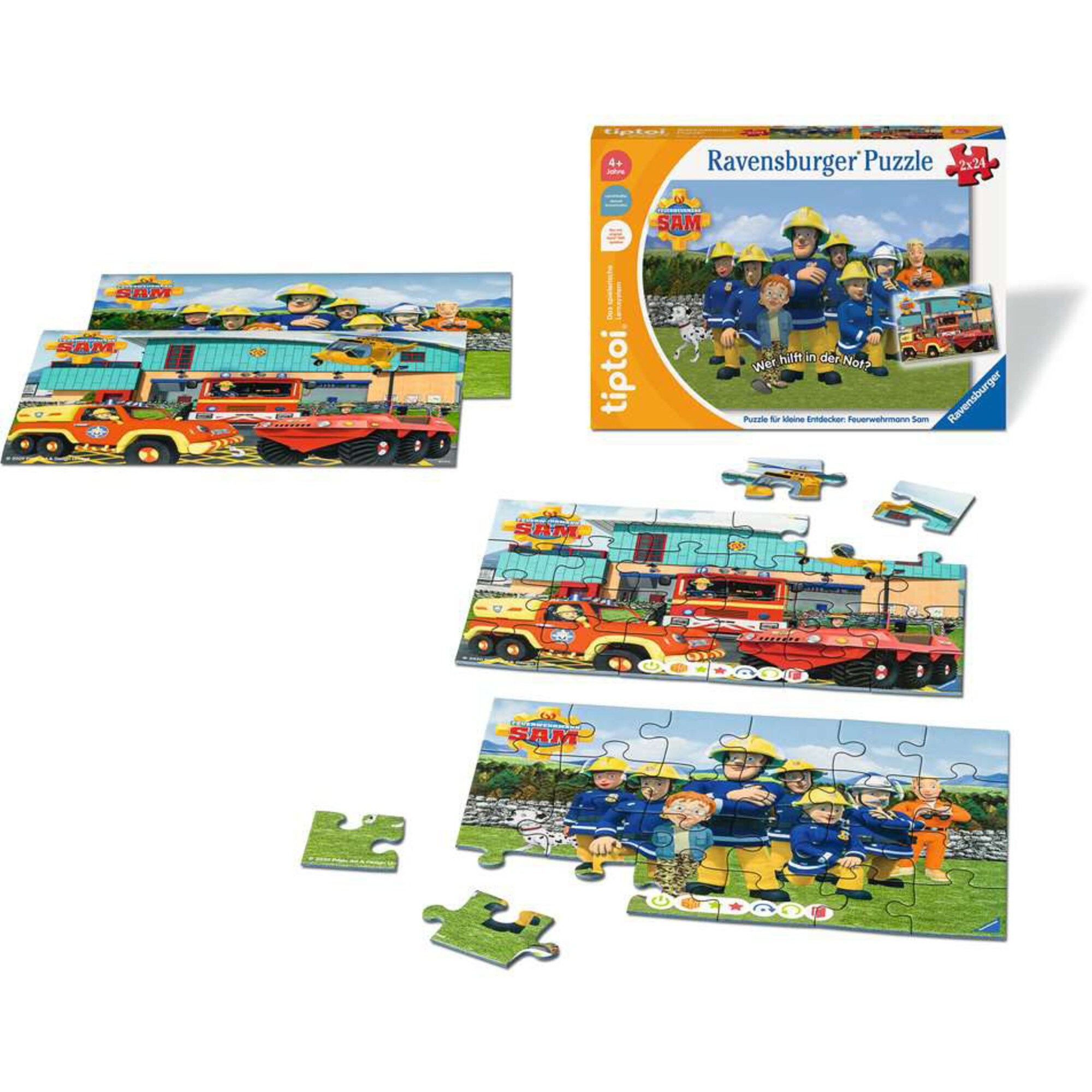 Ravensburger Puzzle tiptoi Puzzle für kleine Entdecker: Feuerwehrmann Sam