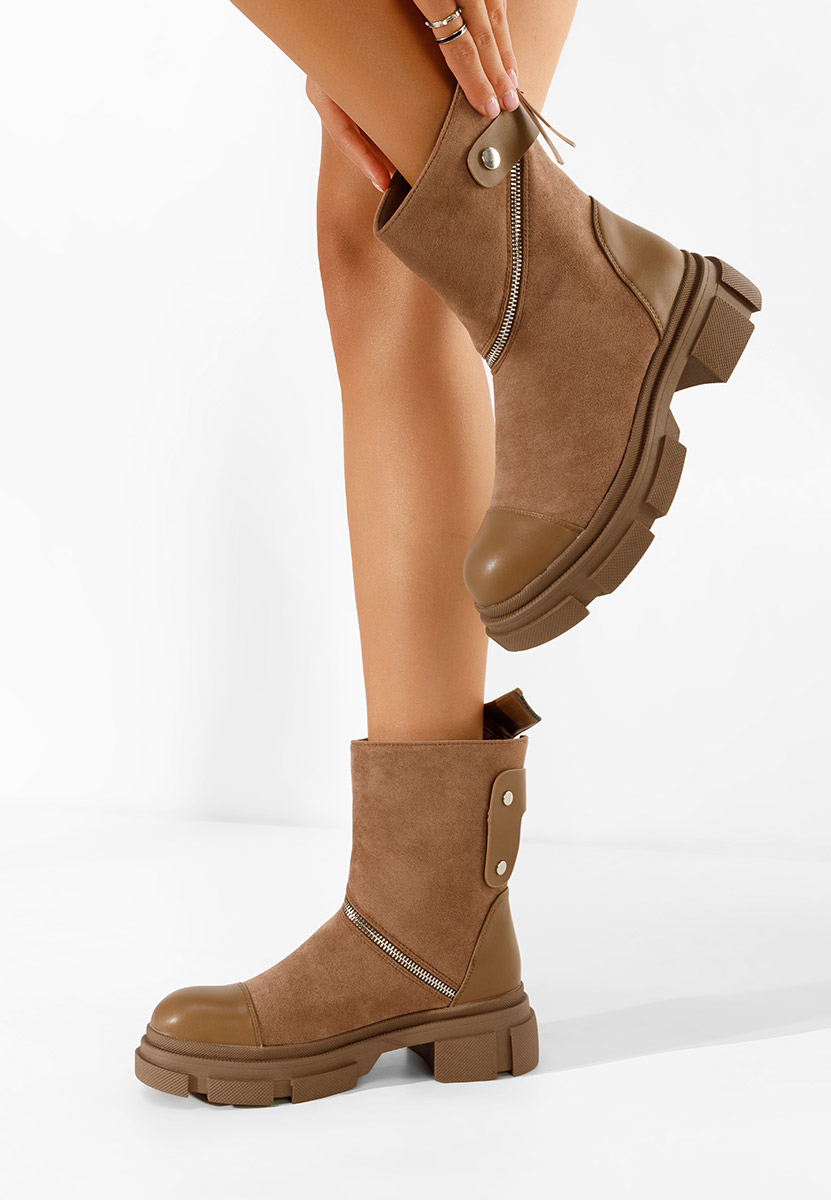 Bottines hautes femme bruns Diezma