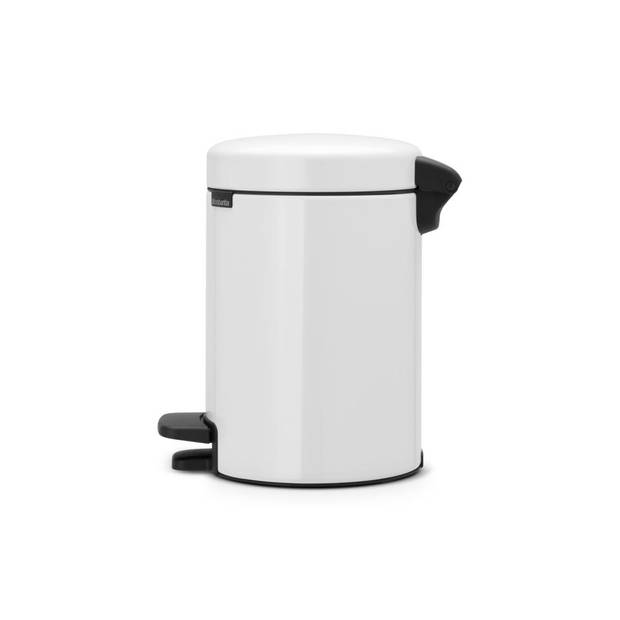 Brabantia newIcon pedaalemmer 3 liter met kunststof binnenemmer - White