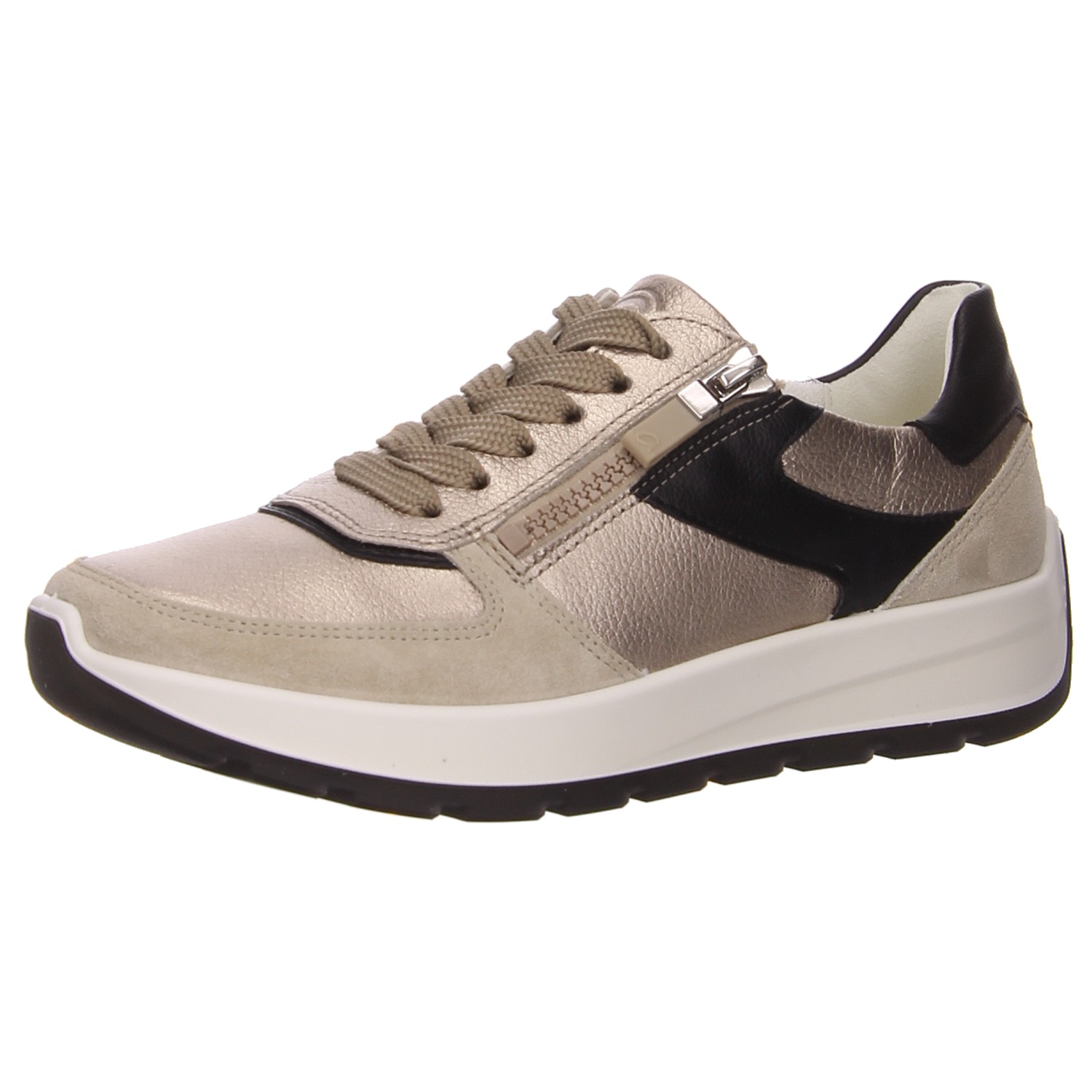 Ara Sneaker sand/schwarz gold/silber/bronce