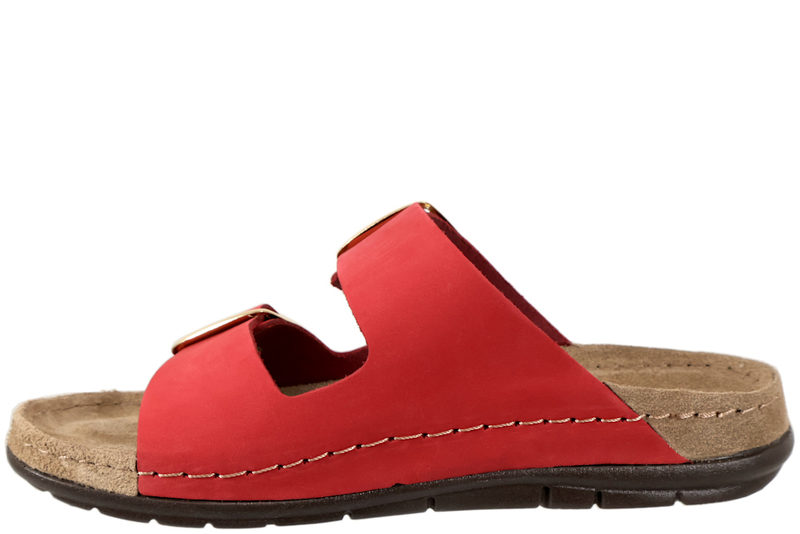 ROHDE CHERRY SLENTERS I RØDT NUBUCK