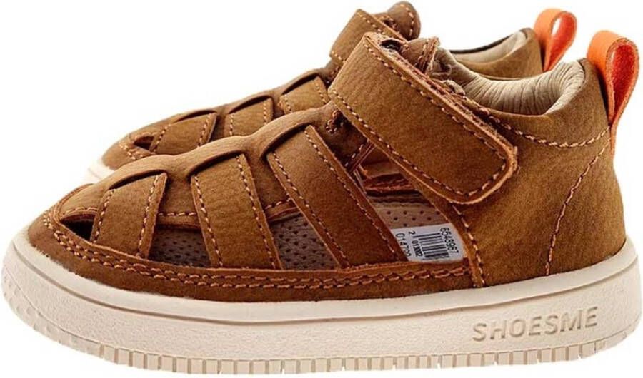 Shoesme Cognac Sandaaltje Sandalen Kind Jongens Cognac Microleer