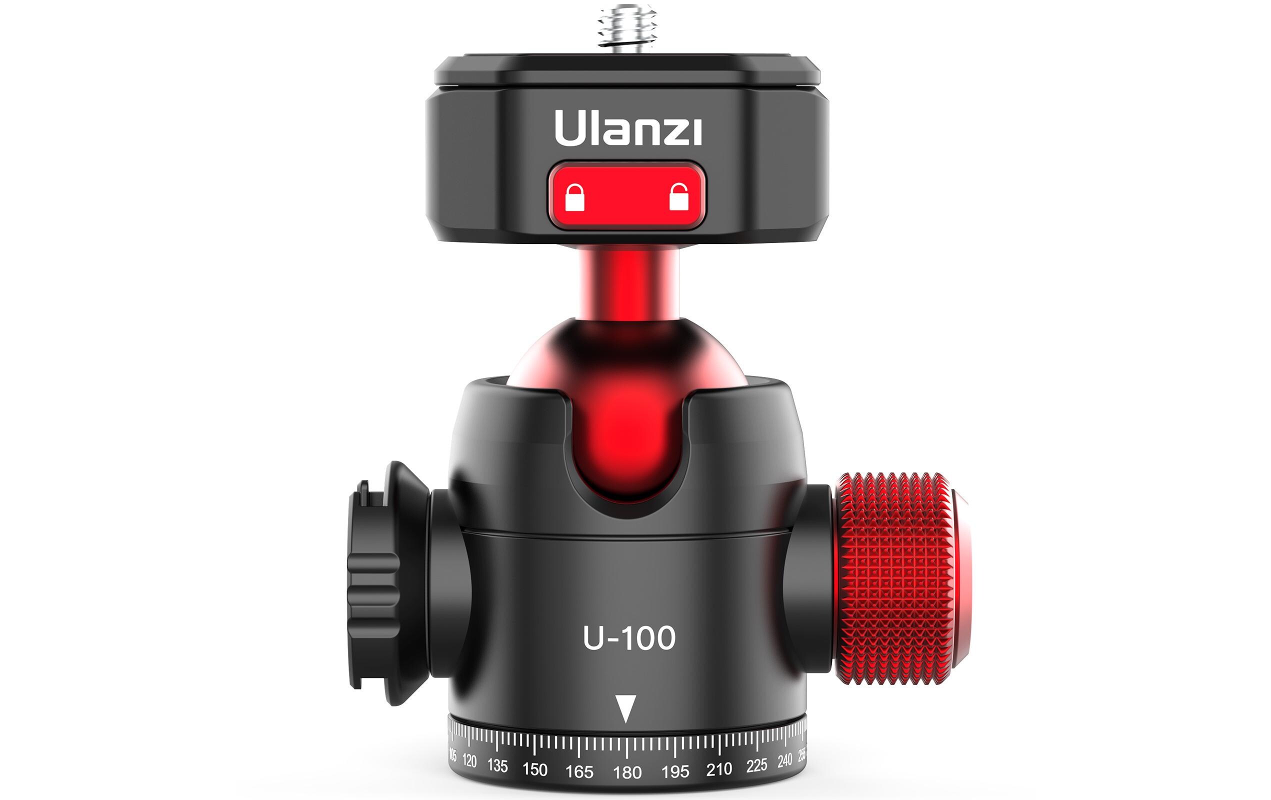 Kugelkopf U-100 Universal MiniKompakter Kugelkopf mit integriertem, drehbarem Zubehörschuh