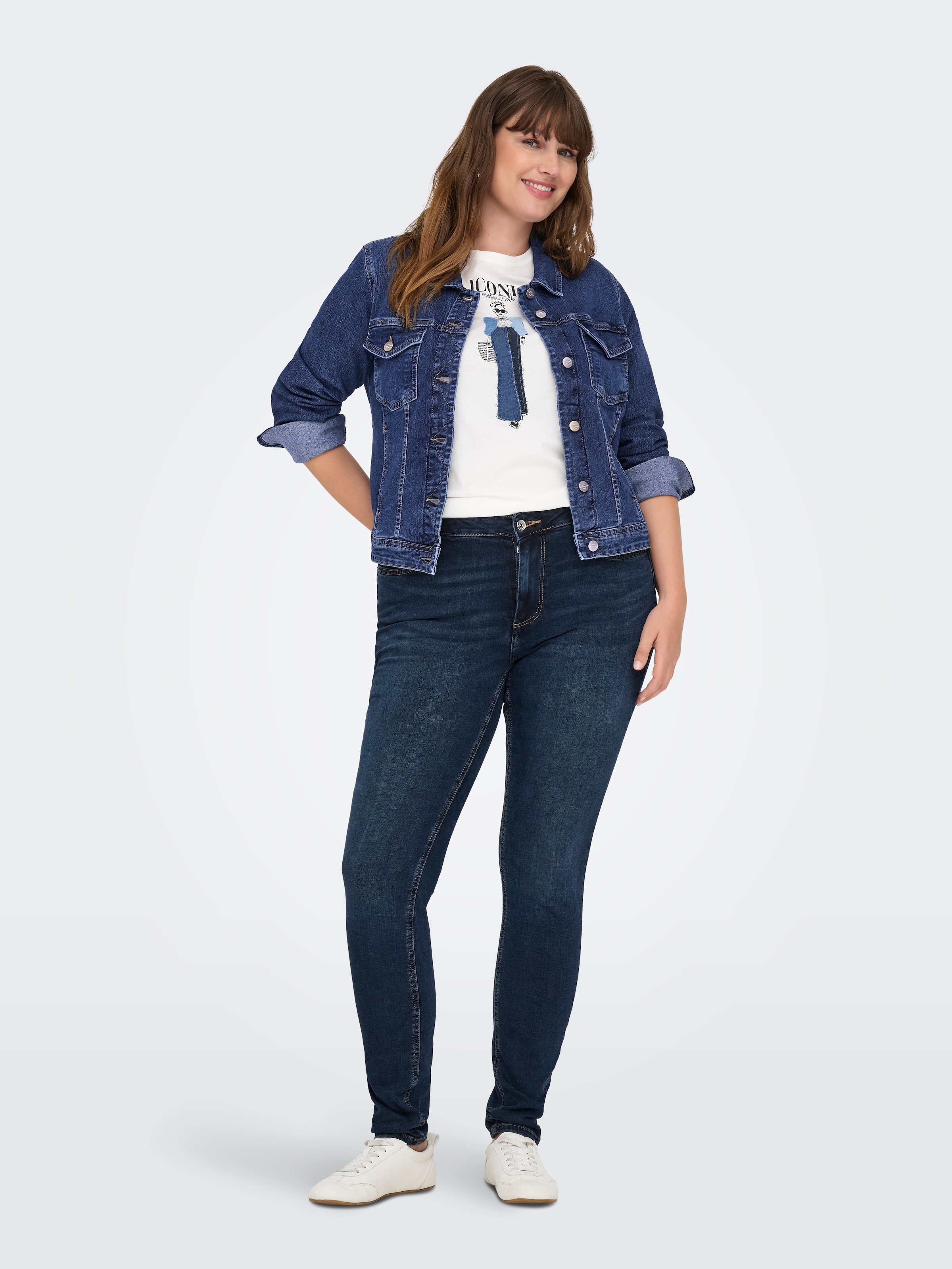ONLY CARMAKOMA Jeansjacke »CARWESPA LS DBD JACKET DNM«