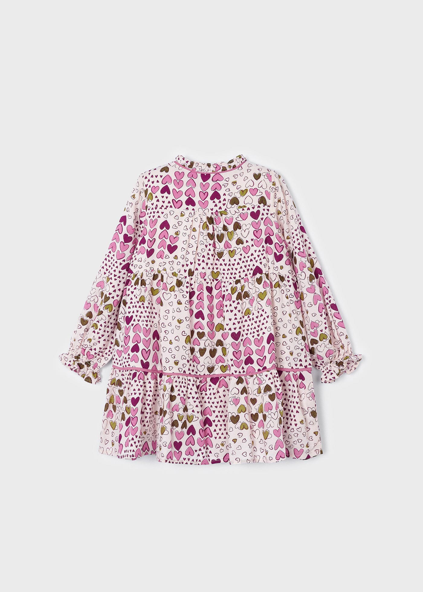 Vestido infantil com estampa de fios metálicos